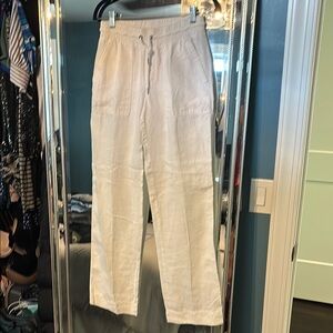 Athleta Cream Elastic Waist Pants